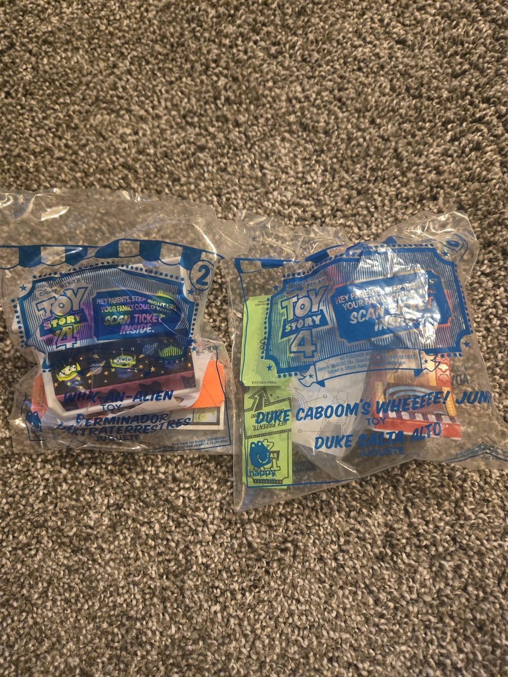Toy Story 4 McDonald's Happy Meal Toys - Duke Caboom And Alien